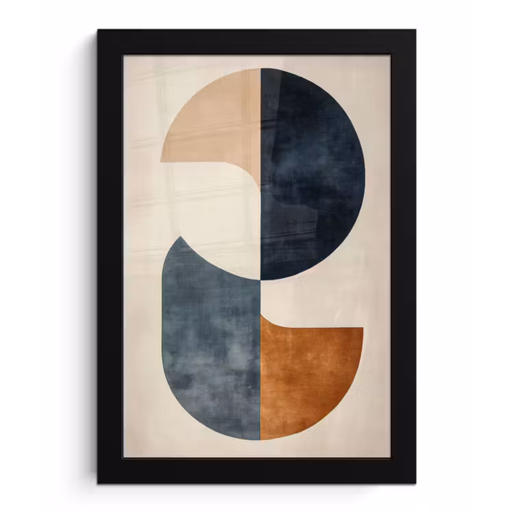 Poster met lijst - Cirkels - Abstract - Kleurrijk — 1