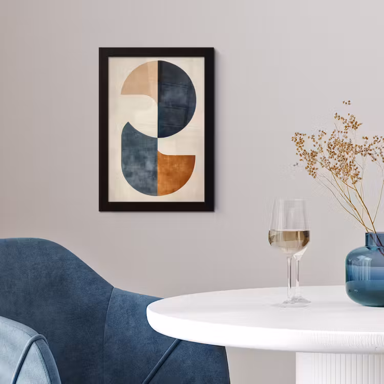Poster met lijst - Cirkels - Abstract - Kleurrijk — 2