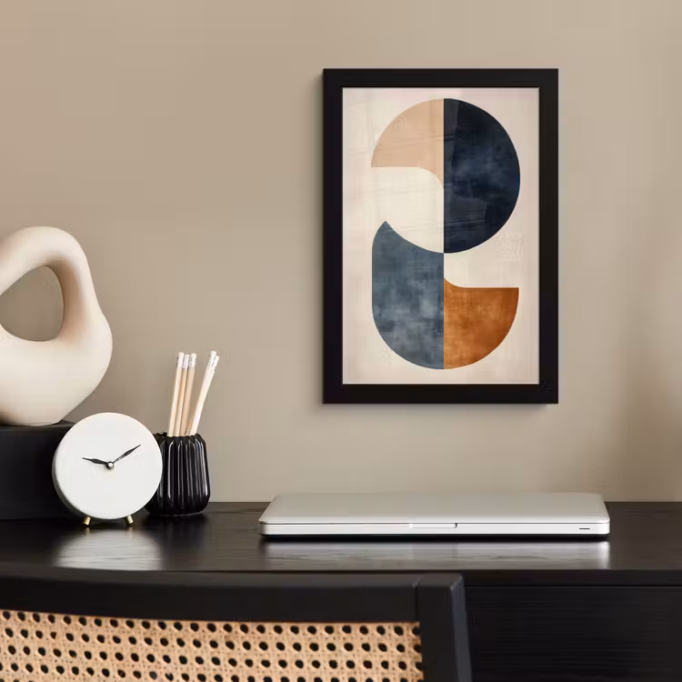 Poster met lijst - Cirkels - Abstract - Kleurrijk — 3