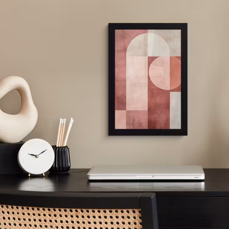 Poster met lijst - Figuren - Abstract - Roze — 3