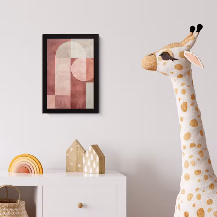 Poster met lijst - Figuren - Abstract - Roze — 5
