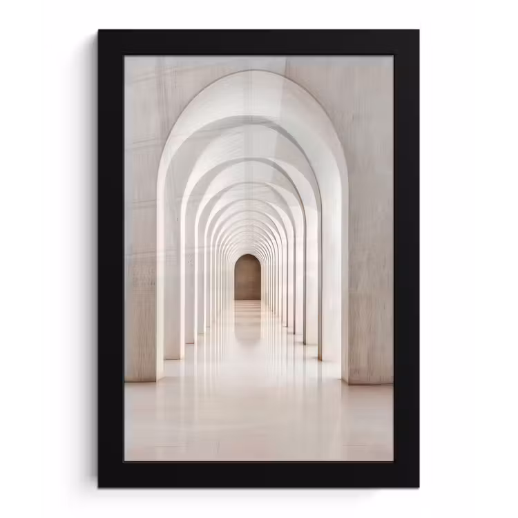 Poster met lijst - Hal - Bogen - Symmetrisch - Modern — 1