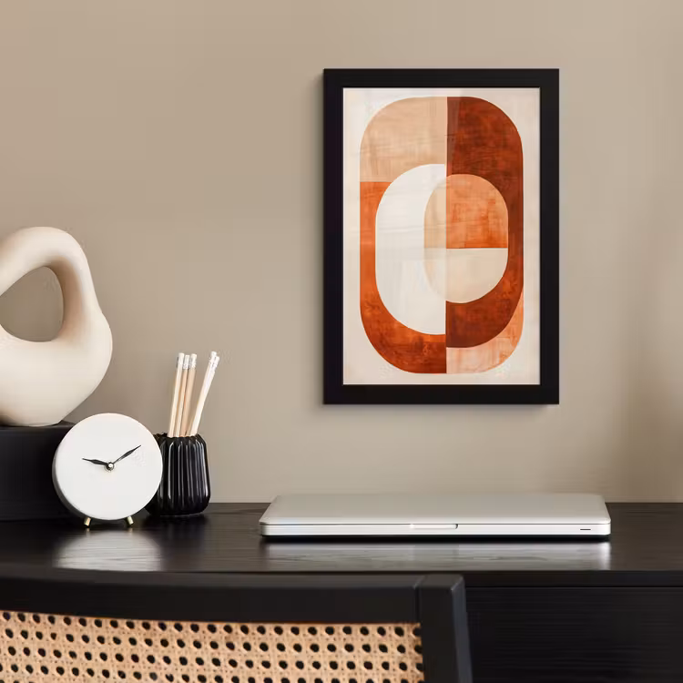Poster met lijst - Illustratie - Abstract - Vormen - Rood — 3