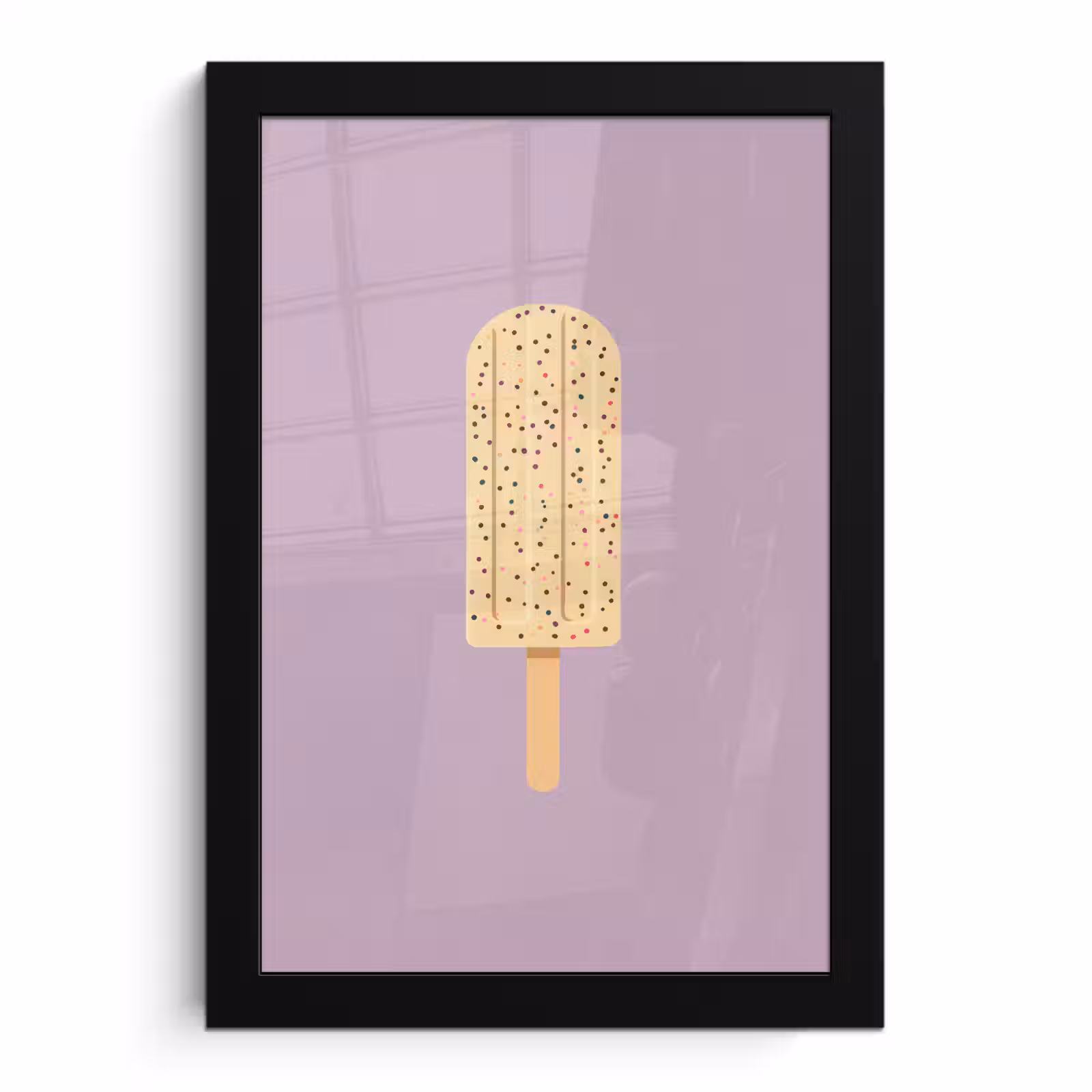 Poster met lijst - Beige - Ijsje - Spikkels — 1