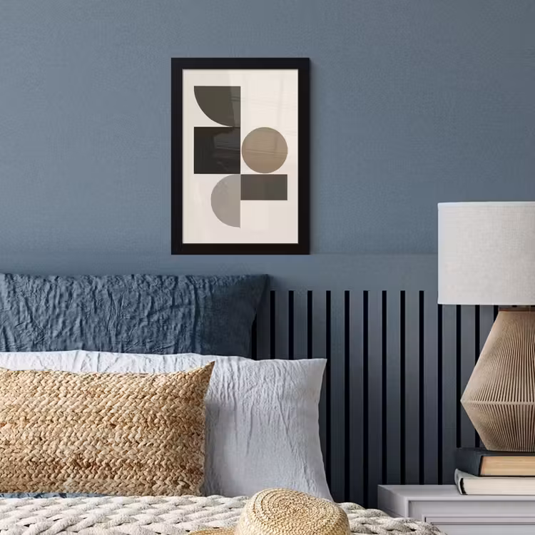 Poster met lijst - Aardetinten - Abstracte compositie - Eenvoudige vormen — 4
