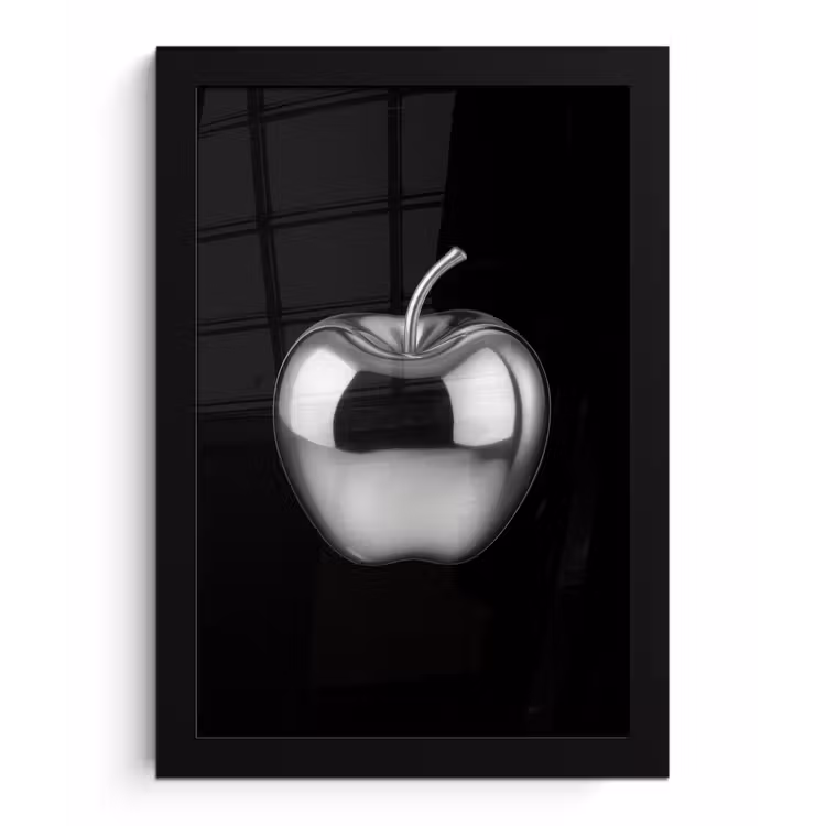 Poster met lijst - Appel - Metallic - Symmetrisch — 1
