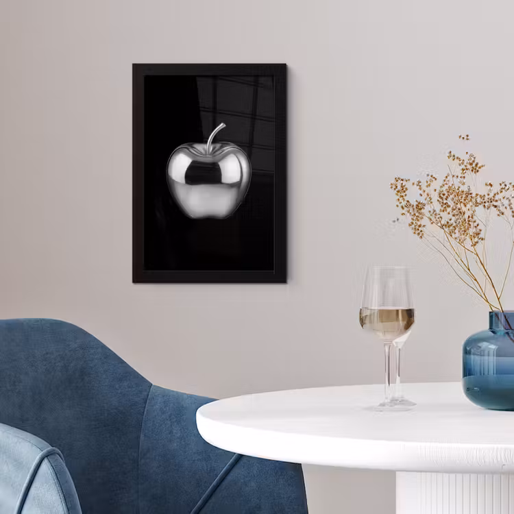 Poster met lijst - Appel - Metallic - Symmetrisch — 2