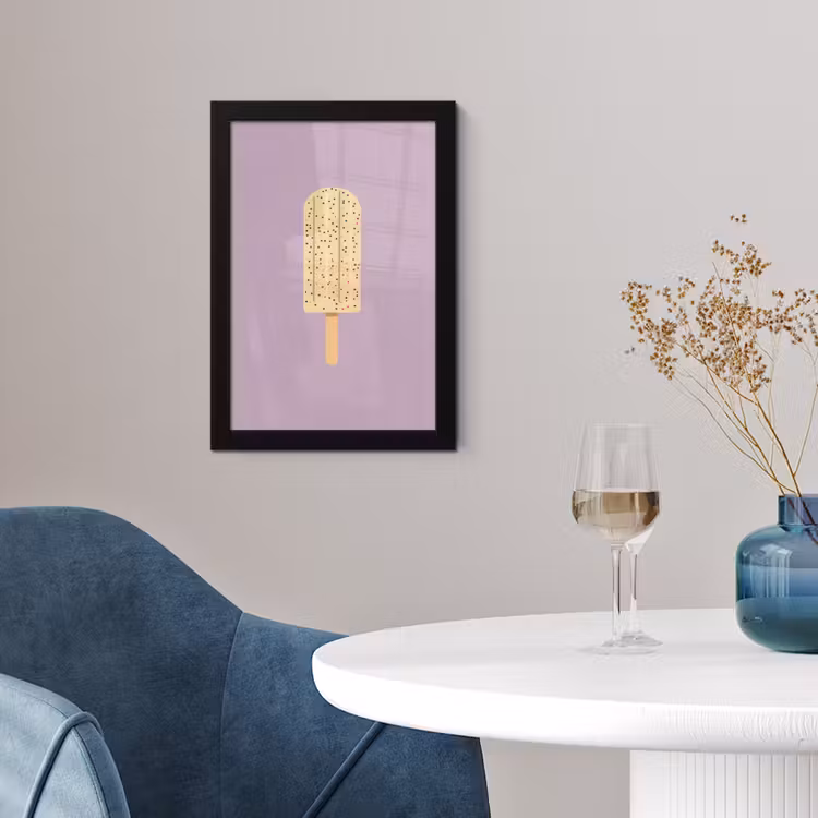 Poster met lijst - Beige - Ijsje - Spikkels — 2