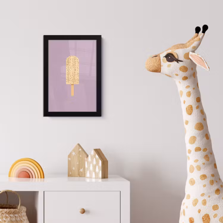 Poster met lijst - Beige - Ijsje - Spikkels — 5