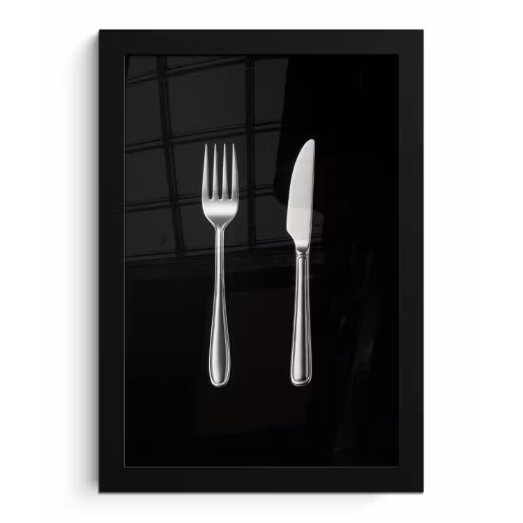 Poster met lijst - Bestek - Klassiek - Elegant — 1