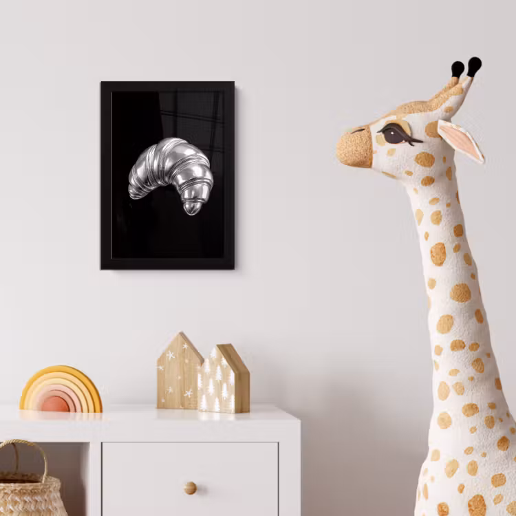 Poster met lijst - Croissant - Metaal - Zilver — 5