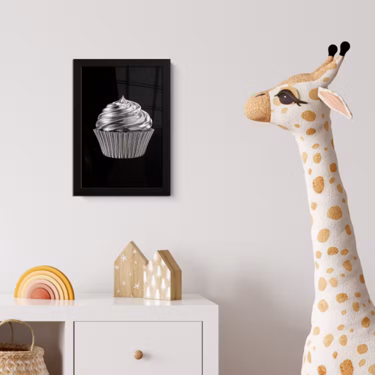 Poster met lijst - Cupcake - Luxueus - Zilver — 5