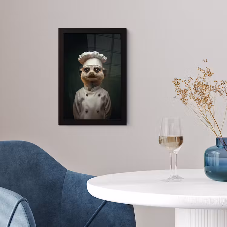 Poster met lijst - Dier - Kok - Stokstaartje — 2