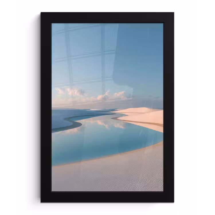 Poster met lijst - Duinen - Waterplas - Oneindige rust — 1