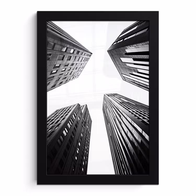 Poster met lijst - Gebouwen - Lucht - Zwart — 1
