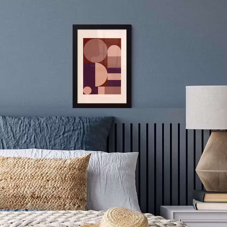 Poster met lijst - Geometrisch - Cirkels - Rood — 4