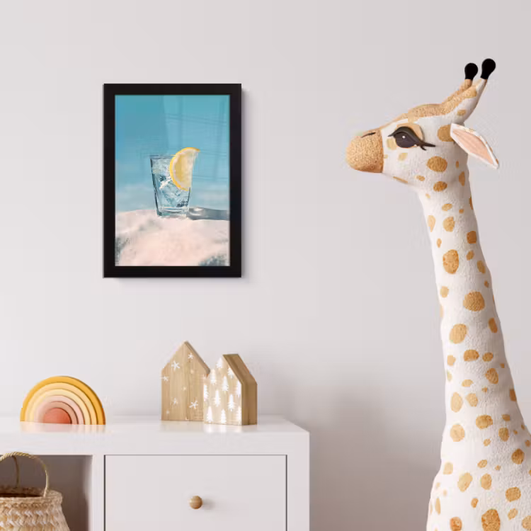 Poster met lijst - Glas - ijsblokjes - Citroen — 5
