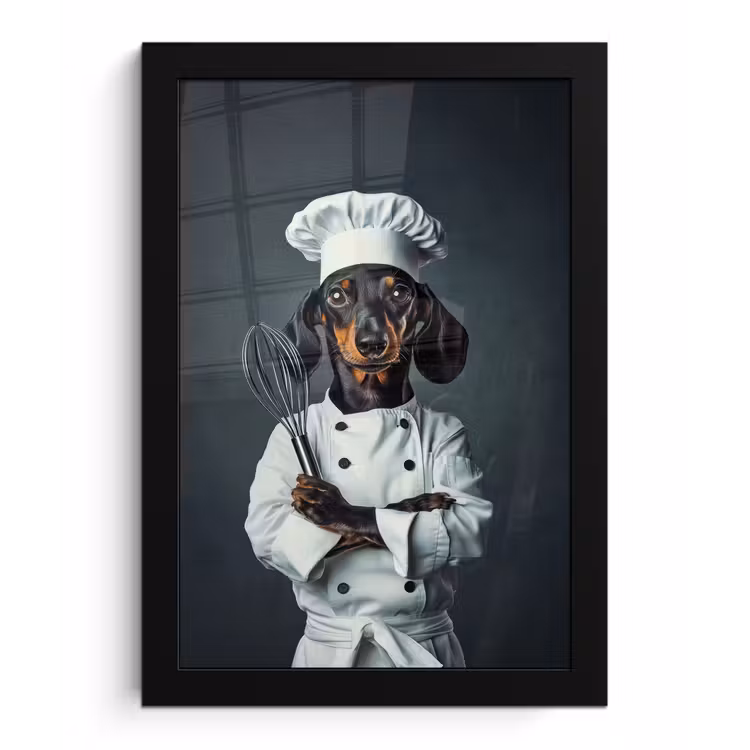 Poster met lijst - Hond - Garde - Kok — 1