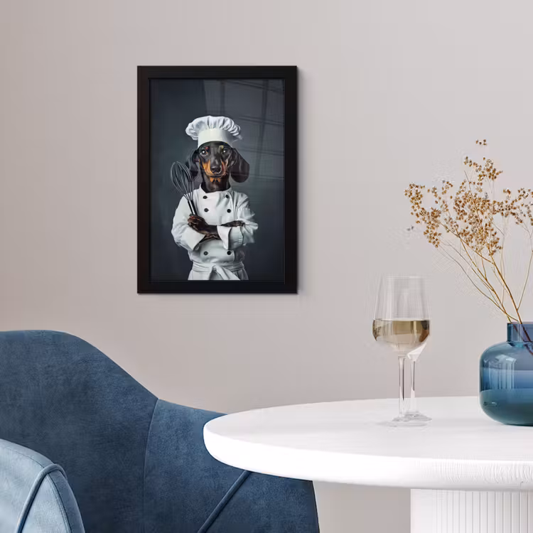 Poster met lijst - Hond - Garde - Kok — 2
