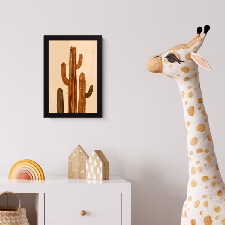 Poster met lijst - Cactus - Woestijn - Zand - Bruin — 5