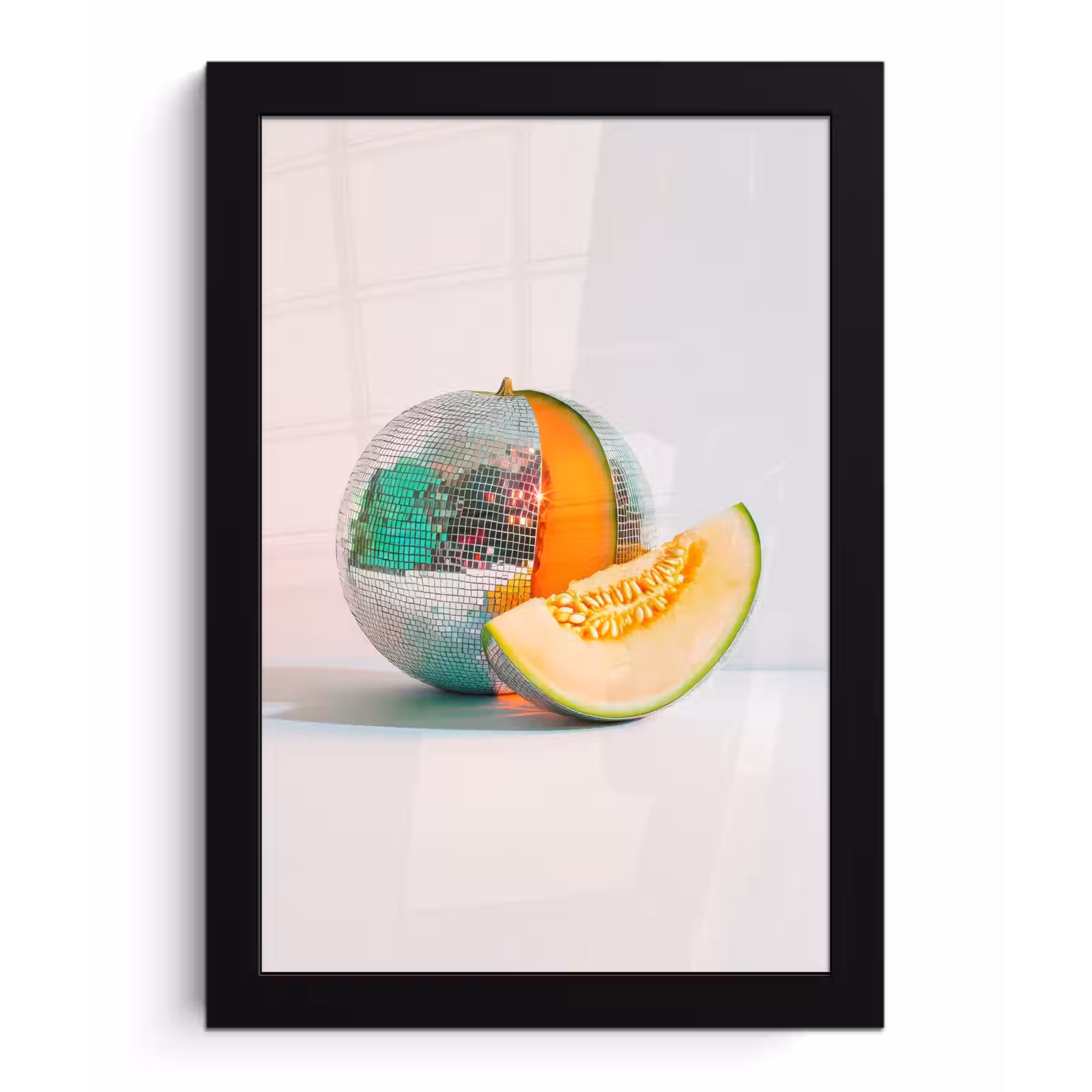 Poster met lijst - Disco - Discobal - Meloen - Pastel — 1