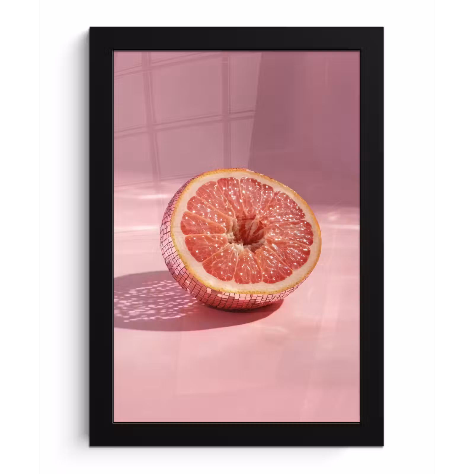 Poster met lijst - Grapefruit - Roze - Disco - Shiny — 1