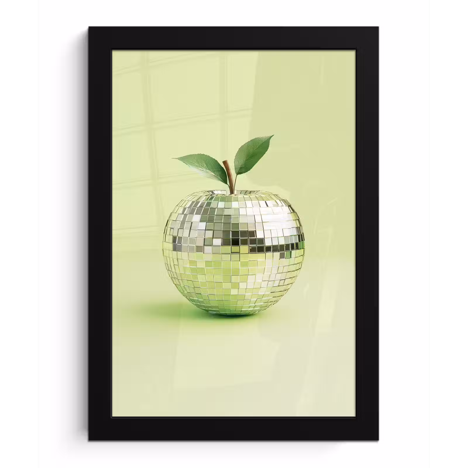 Poster met lijst - Groen - Disco - Decoratie - Appel — 1