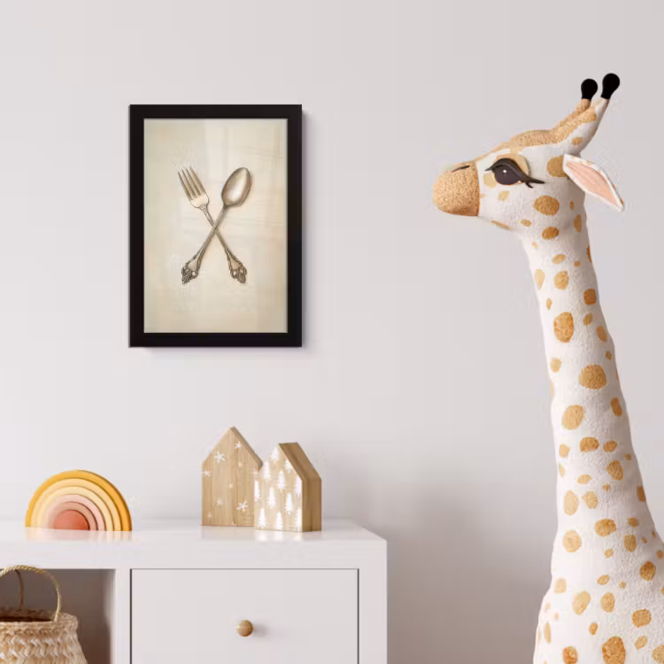 Poster met lijst - Beige - Vintage - Bestek — 5