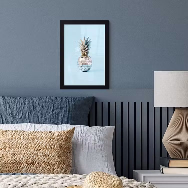 Poster met lijst - Blauw - Ananas - Disco - Discobal — 4