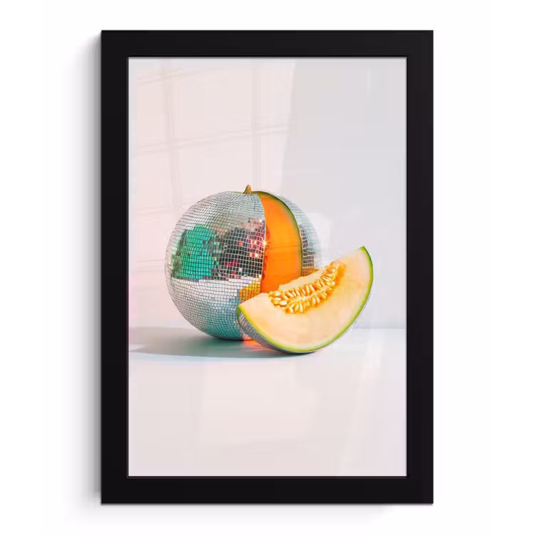 Poster met lijst - Disco - Discobal - Meloen - Pastel — 1