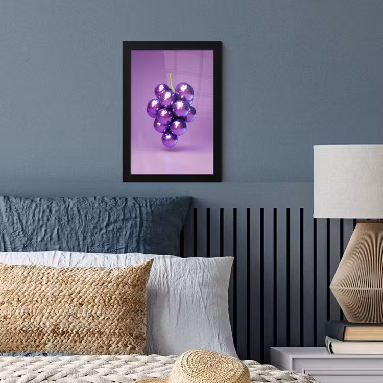 Poster met lijst - Druif - Disco - Glitter - Paars — 4