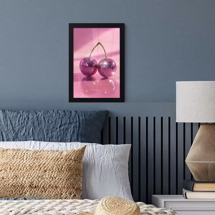 Poster met lijst - Glitter - Discobol - Roze - Kersen — 4