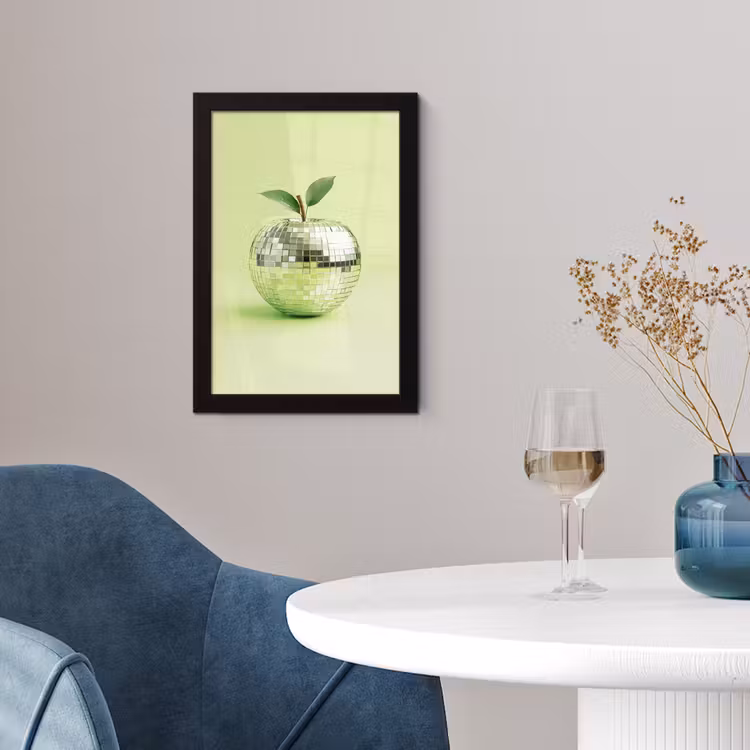Poster met lijst - Groen - Disco - Decoratie - Appel — 2