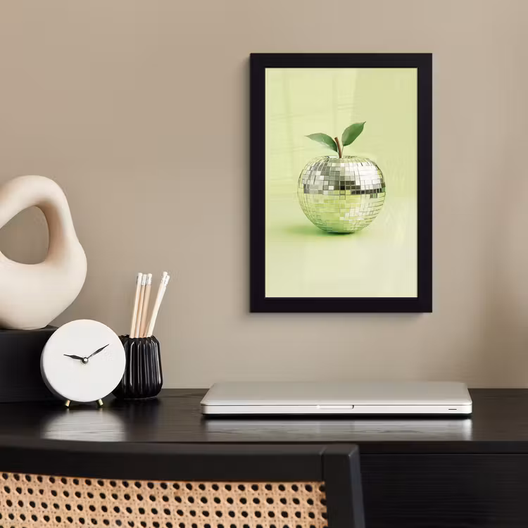Poster met lijst - Groen - Disco - Decoratie - Appel — 3