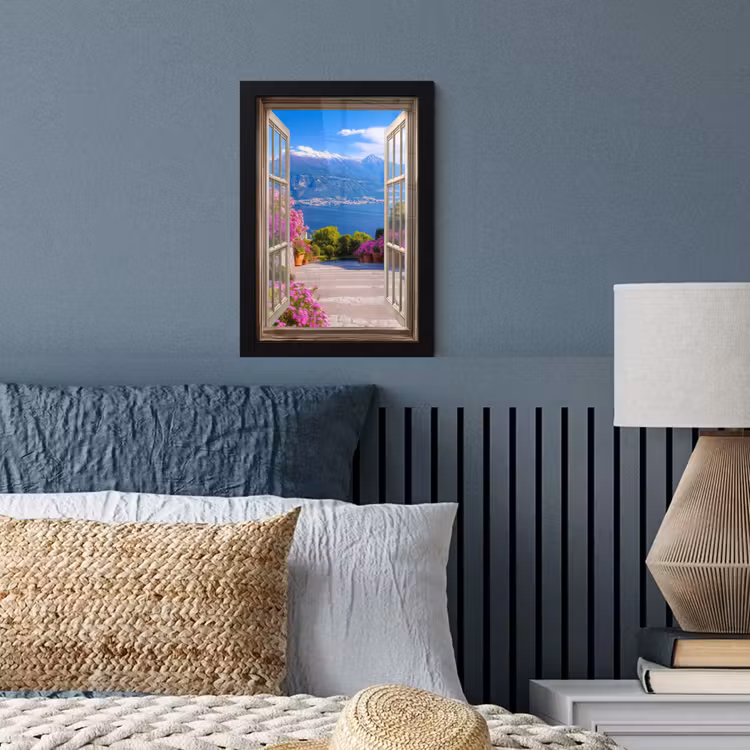 Poster met lijst - Doorkijk - Berg - Landschap - Uitzicht - Meer — 4