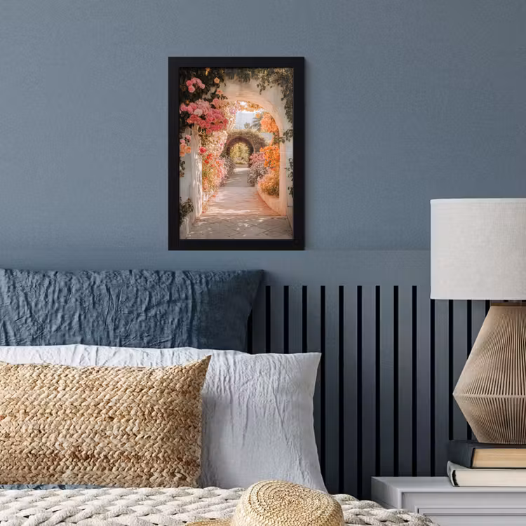 Poster met lijst - Doorkijk - Boog - Bloemen - Pastel — 4