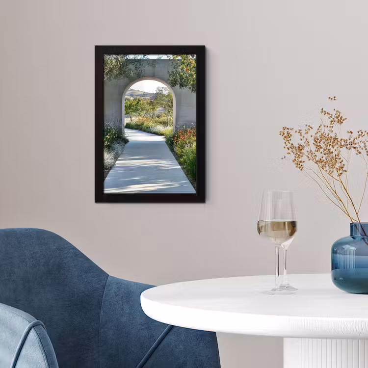 Poster met lijst - Doorkijk - Pad - Beton - Landschap — 2