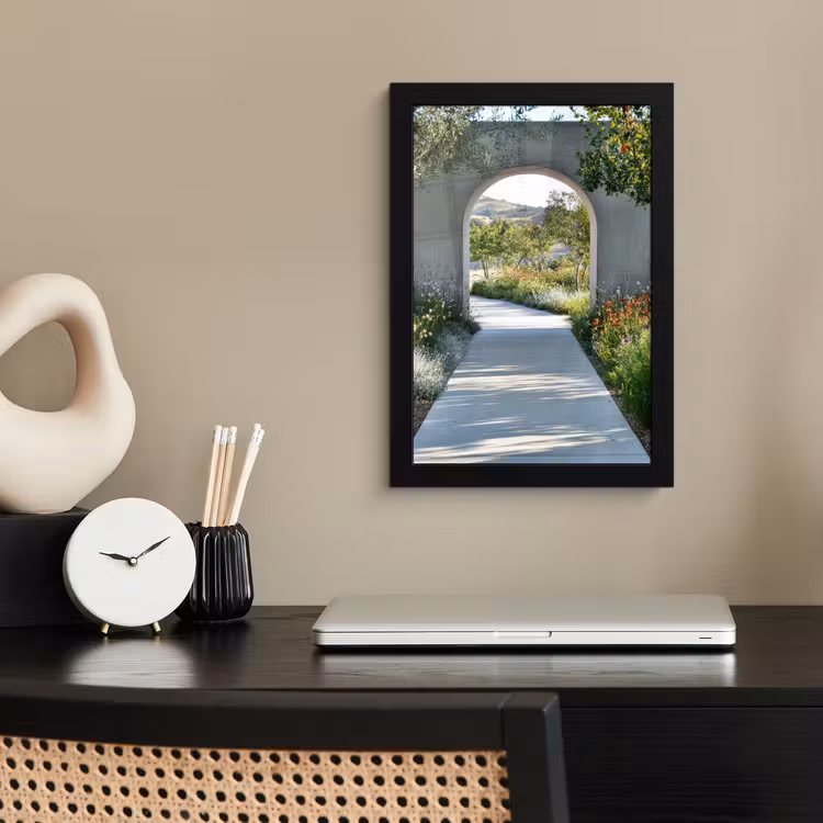 Poster met lijst - Doorkijk - Pad - Beton - Landschap — 3