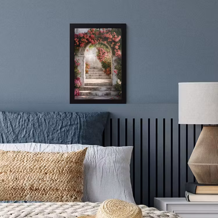 Poster met lijst - Doorkijk - Rozen - Vintage - Poort — 4