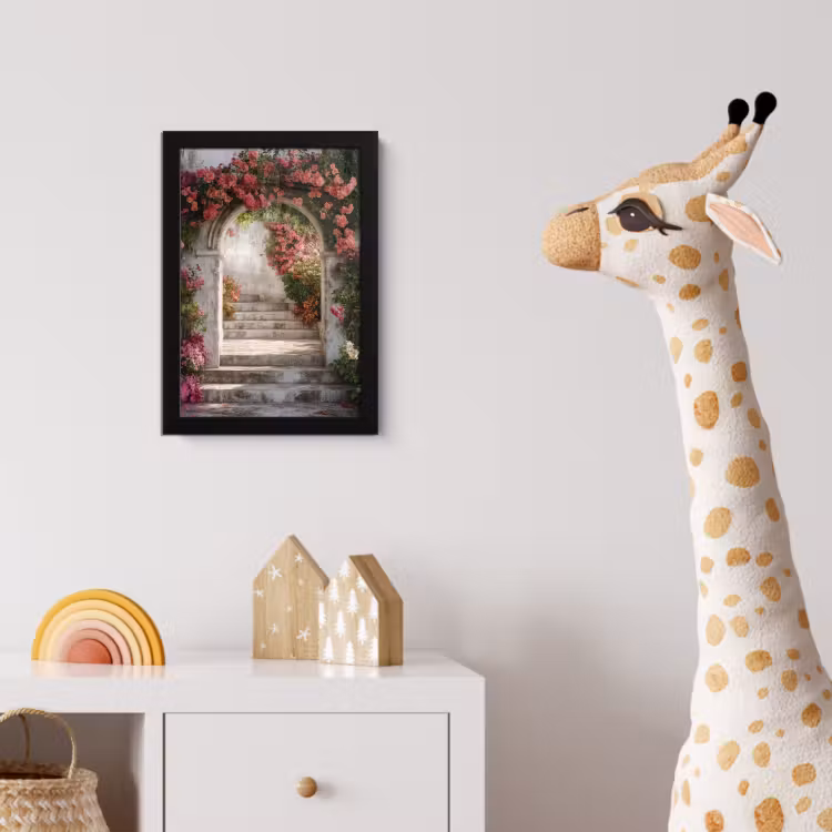 Poster met lijst - Doorkijk - Rozen - Vintage - Poort — 5