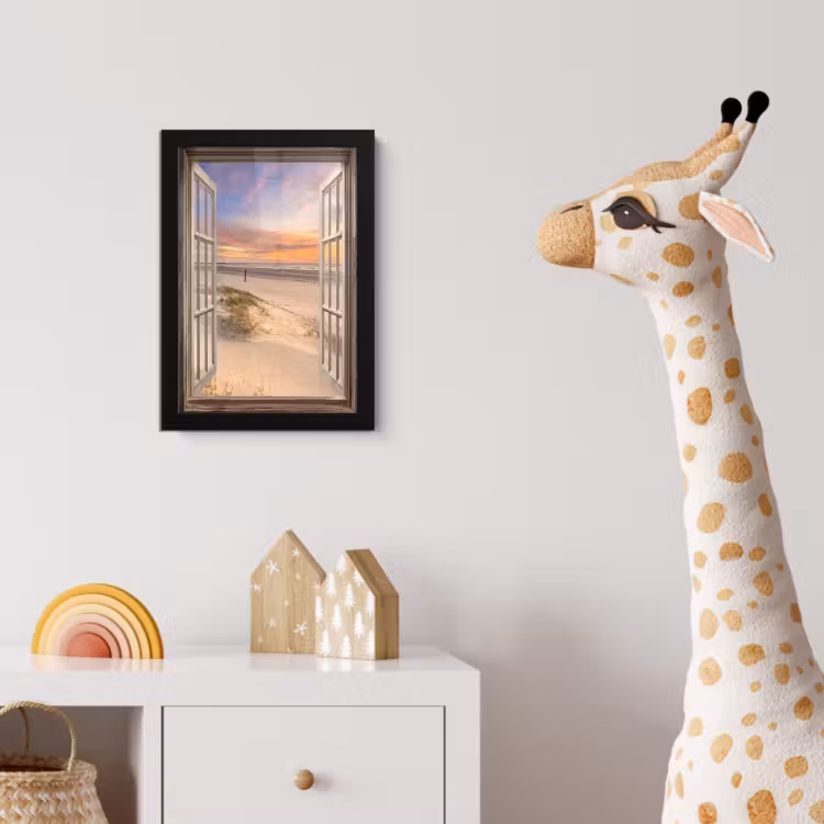 Poster met lijst - Doorkijk - Strand - Duinen - Natuur - Landschap — 5