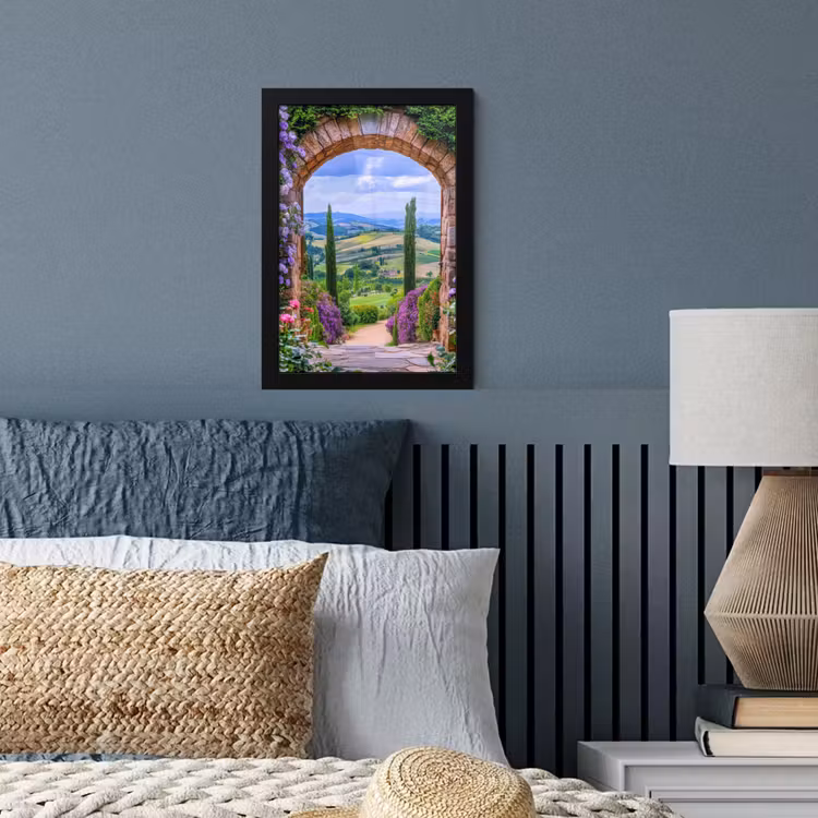 Poster met lijst - Doorkijk - Toscane - Landschap - Poort — 4
