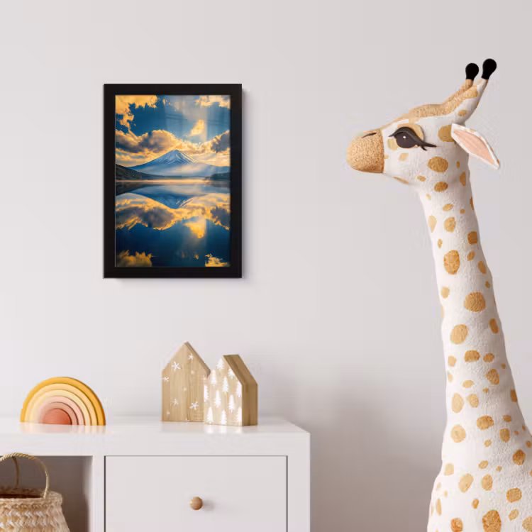 Poster met lijst - Berg - Rivier - Zonsondergang — 5
