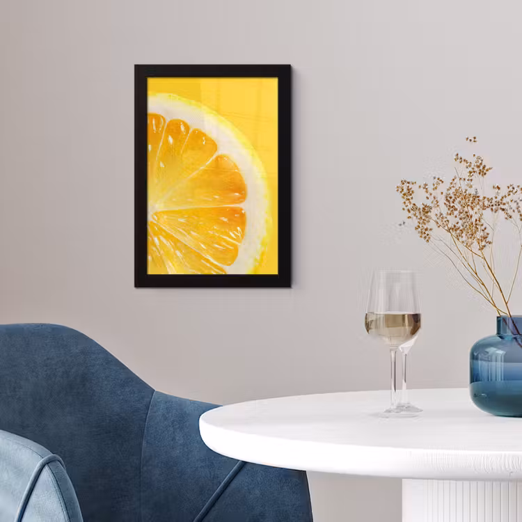 Poster met lijst - Citroen - Geel - Zonnig — 2