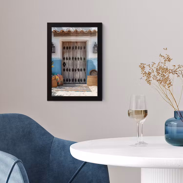 Poster met lijst - Deur - Manden - Planten — 2