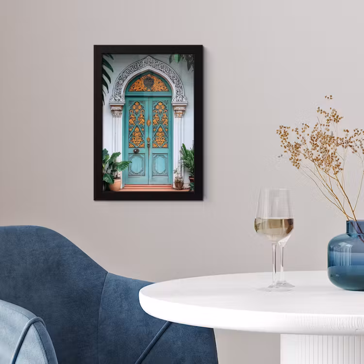 Poster met lijst - Deur - Patronen - Planten — 2