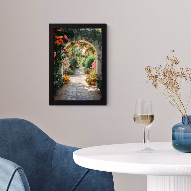 Poster met lijst - Doorkijk - Bloemen - Natuur - Bloementuin — 2