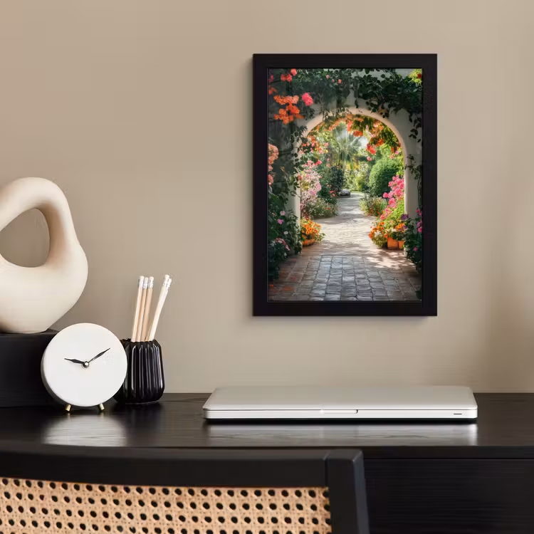 Poster met lijst - Doorkijk - Bloemen - Natuur - Bloementuin — 3