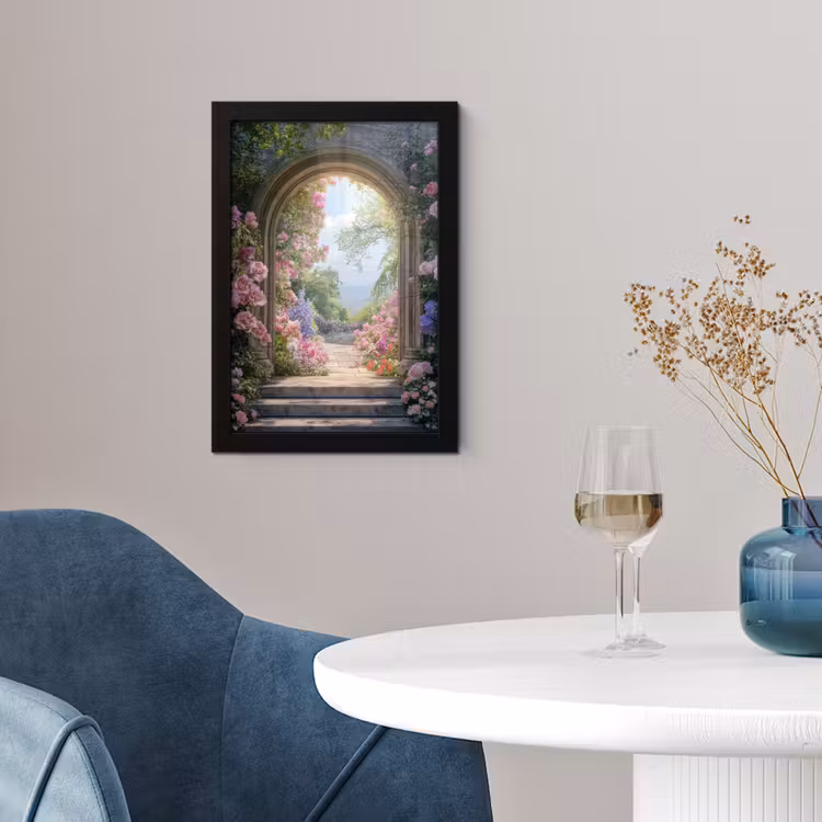 Poster met lijst - Doorkijk - Rozen - Vintage - Bloemen — 2