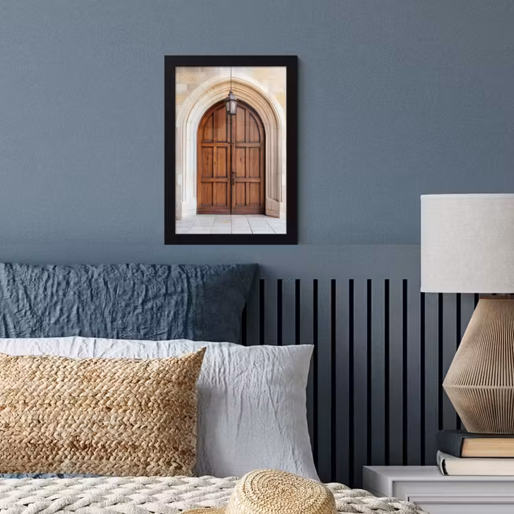 Poster met lijst - Houten - Deur - Lantaarn — 4